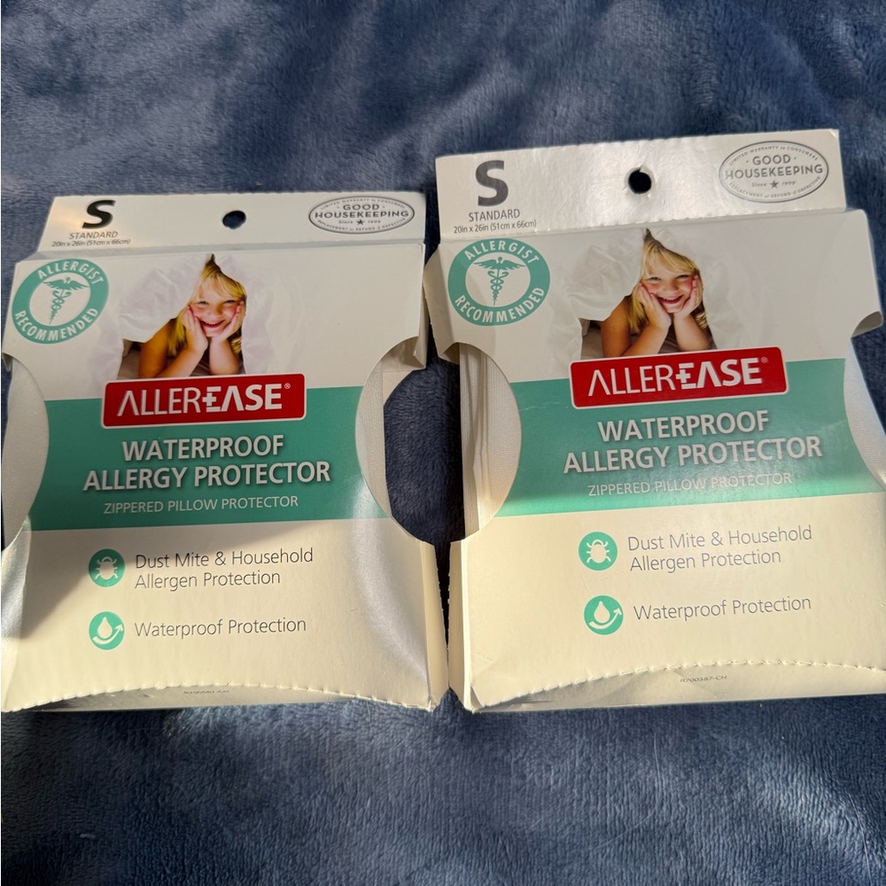 AllerEase Waterproof Allergy Pillow Protector - White (Standard)